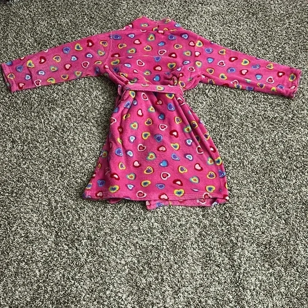 Children’s Place Heart Fleece Robe Size L 10/12 - Picture 2 of 3